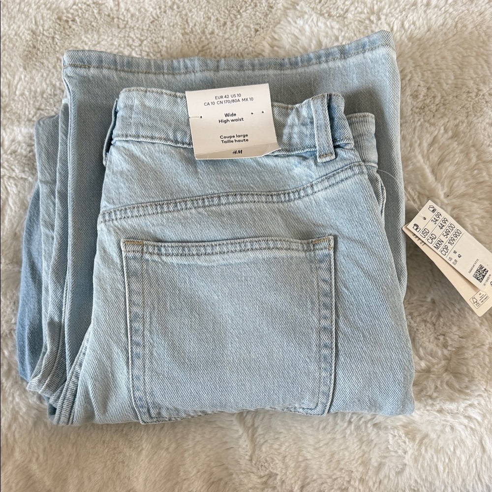 H&M Light Blue Wide Leg Pants